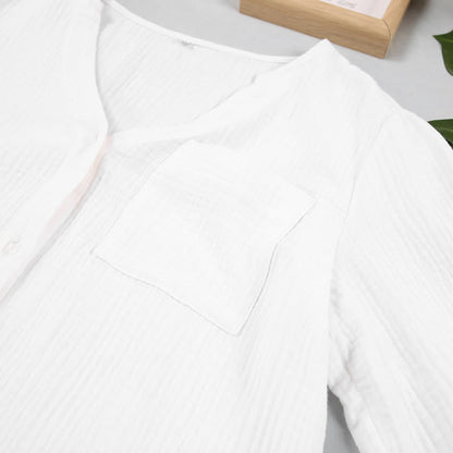 Pyjama-Set aus langärmeligem Oberteil und Shorts - image 6