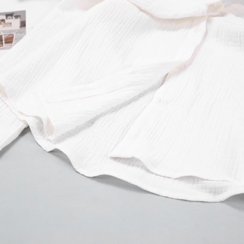Pyjama-Set aus langärmeligem Oberteil und Shorts - image 9