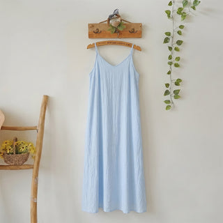 Loungekleid in Unifarbe mit Seitenschlitz - Blau - L - image 0