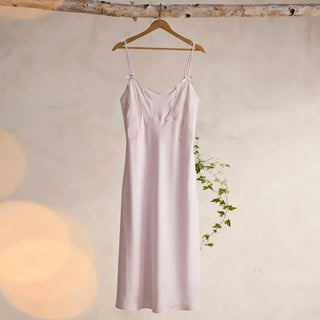 Nachtkleid aus Baumwollspitze - Lila - XL - image 0
