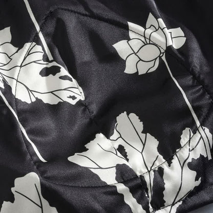 Schwarzes Pyjama-Set mit geblümtem Cami-Shorts - image 12