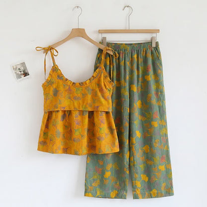 Ginkgo Pyjama-Set mit Camisole-Top und Hose - image 9
