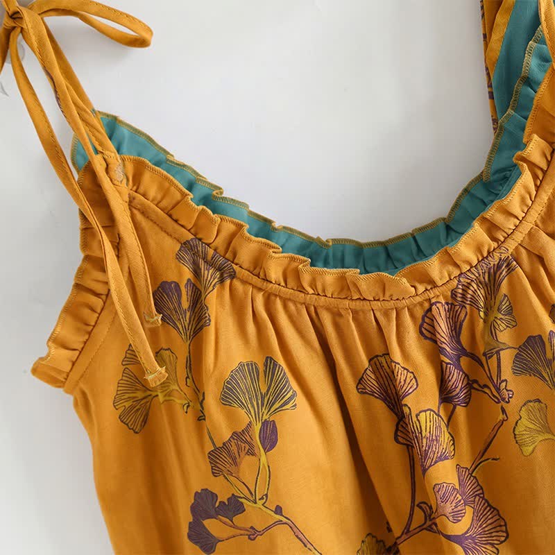 Elegantes Ginkgo-Baumwoll-Pyjama-Set - image 10