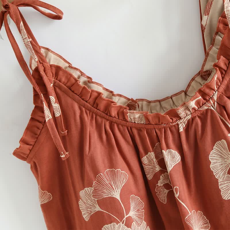 Elegantes Ginkgo-Baumwoll-Pyjama-Set - image 1