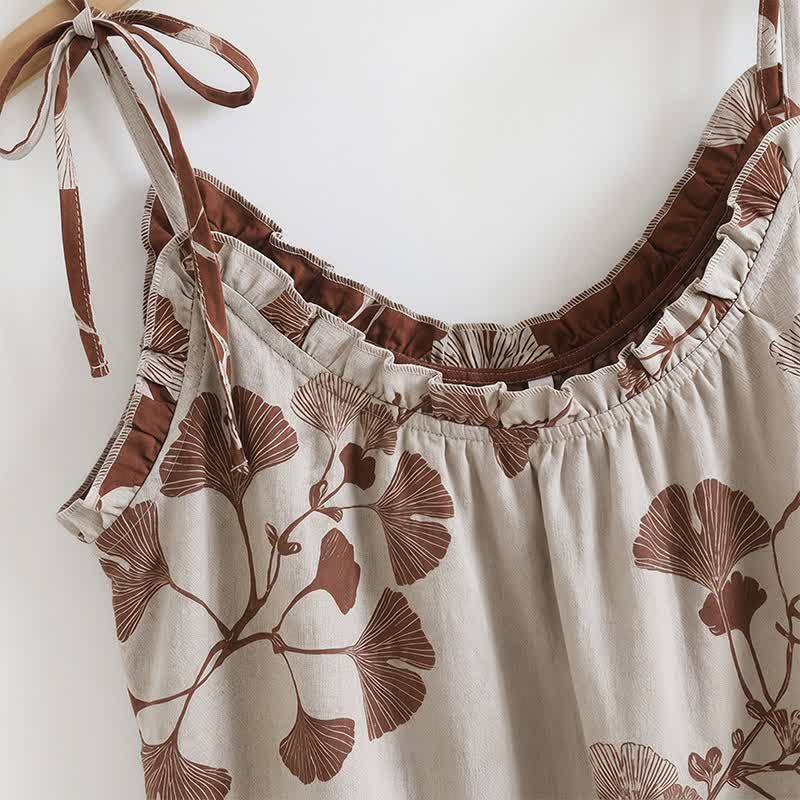 Elegantes Ginkgo-Baumwoll-Pyjama-Set - image 7