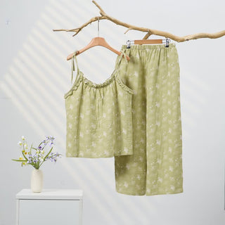 Baumwollpyjama mit frischem Ginkgoblatt - image 0