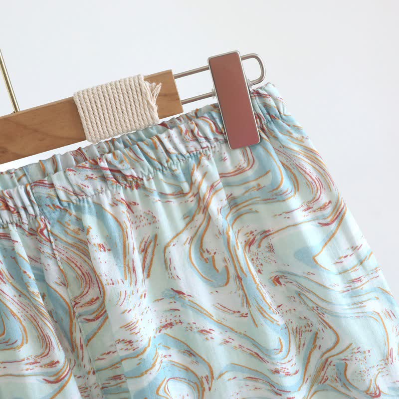 Lounge-Set aus Baumwollgaze mit abstraktem Print - image 13