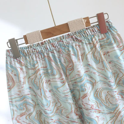 Lounge-Set aus Baumwollgaze mit abstraktem Print - image 12