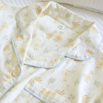 Dreiteilige Loungewear aus Baumwoll-Duck-Print - image 5