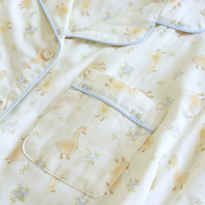 Dreiteilige Loungewear aus Baumwoll-Duck-Print - image 6