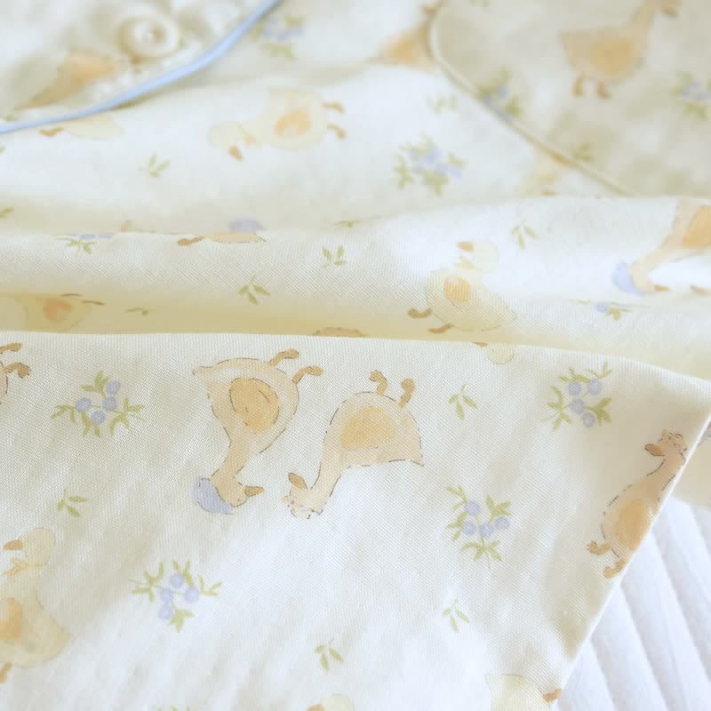 Dreiteilige Loungewear aus Baumwoll-Duck-Print - image 10