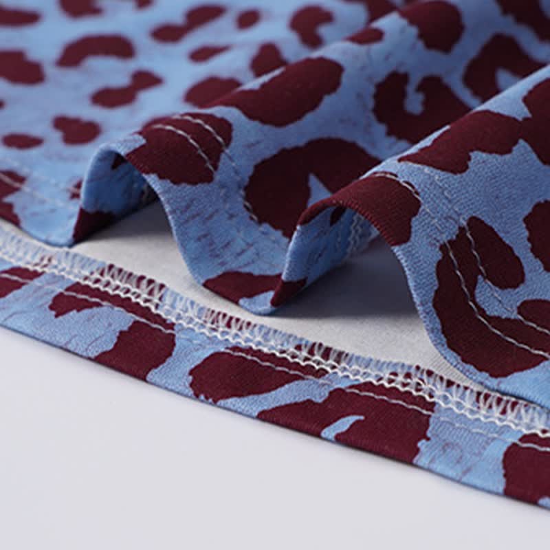 Loungewear-Set mit blauem Leopardenmuster - image 9