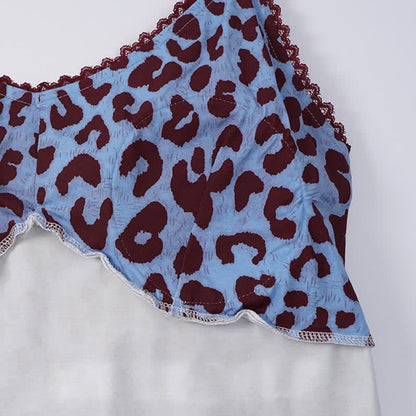 Loungewear-Set mit blauem Leopardenmuster - image 4