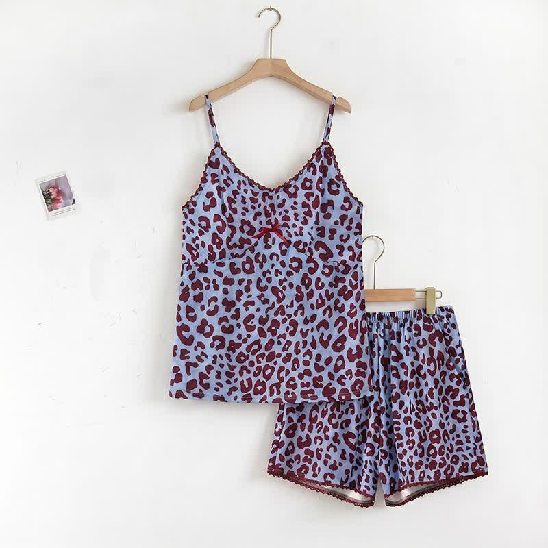 Loungewear-Set mit blauem Leopardenmuster - image 1