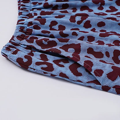 Loungewear-Set mit blauem Leopardenmuster - image 6