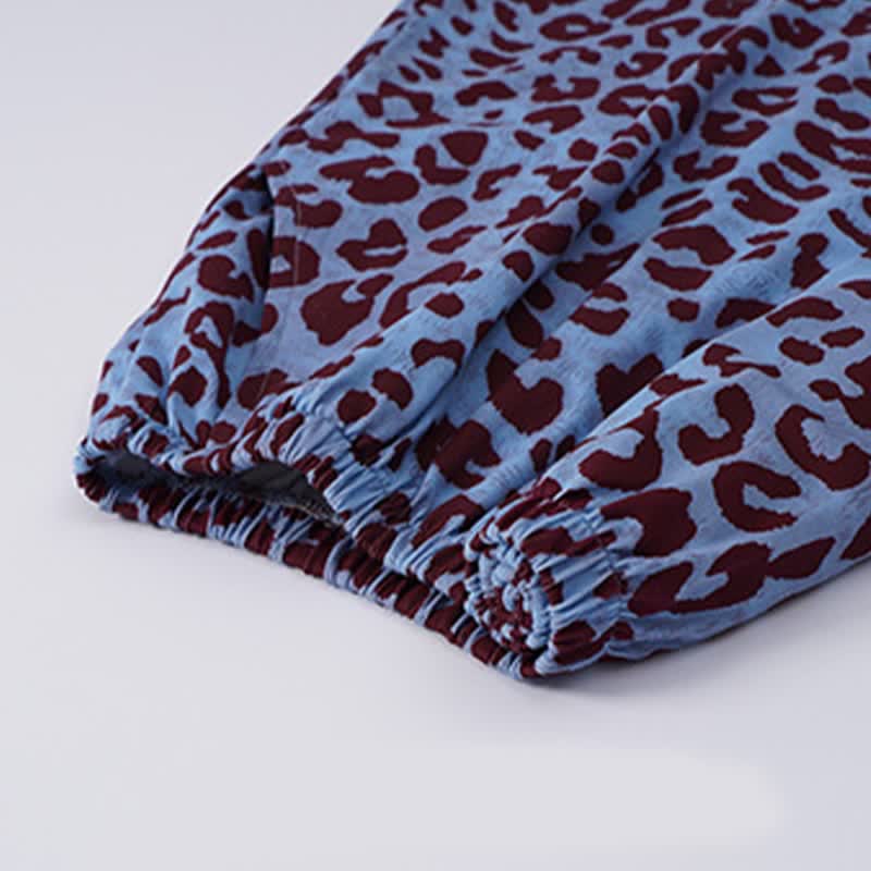 Loungewear-Set mit blauem Leopardenmuster - image 7