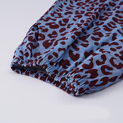 Loungewear-Set mit blauem Leopardenmuster - image 7