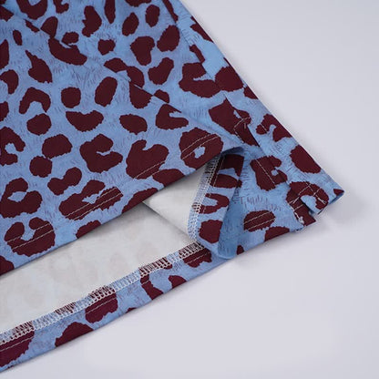 Loungewear-Set mit blauem Leopardenmuster - image 8