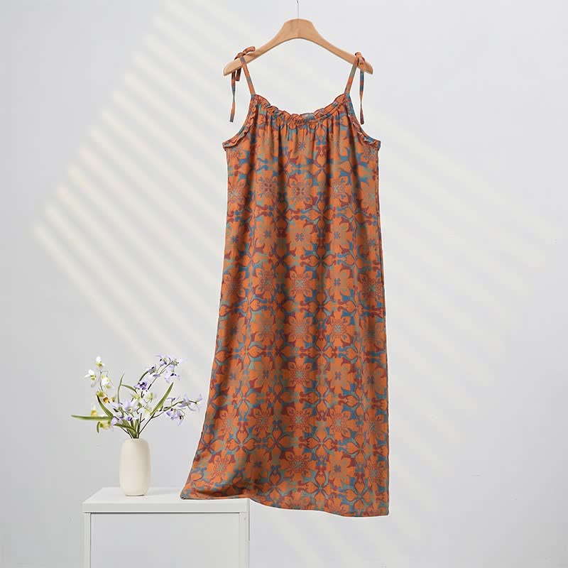 Vintage Boho Baumwoll-Cami-Nachtkleid - image 8