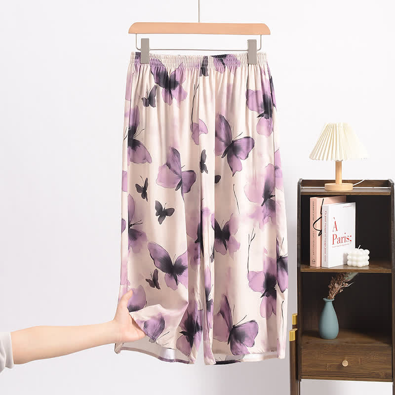 Traumhafte, kurze Pyjamahose mit Schmetterlingsmuster - image 2
