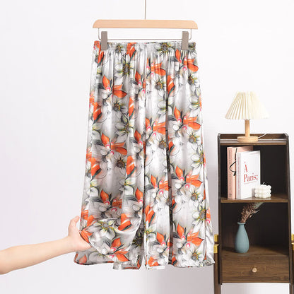 Vintage-Loungewear-Hose mit Blumenmuster, knöchellang - image 2