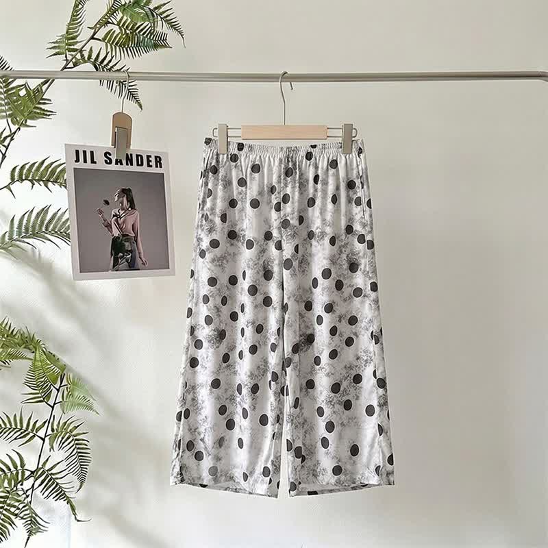 Gepunktete, kurze Pyjamahose - image 1