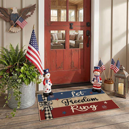 „Let Freedom Ring“ – Patriotischer Eingangsbereichteppich aus Kristall-Samt - image 1