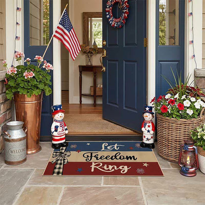 „Let Freedom Ring“ – Patriotischer Eingangsbereichteppich aus Kristall-Samt - 31'' × 47'' - image 0