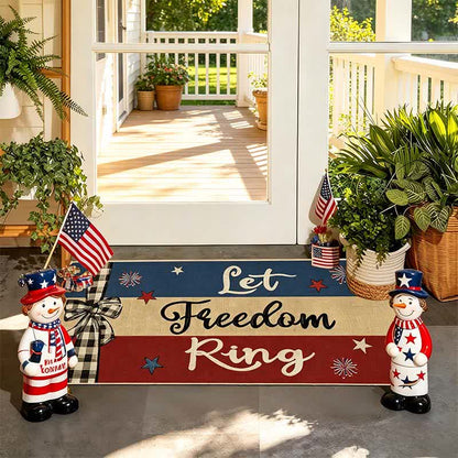 „Let Freedom Ring“ – Patriotischer Eingangsbereichteppich aus Kristall-Samt - image 2
