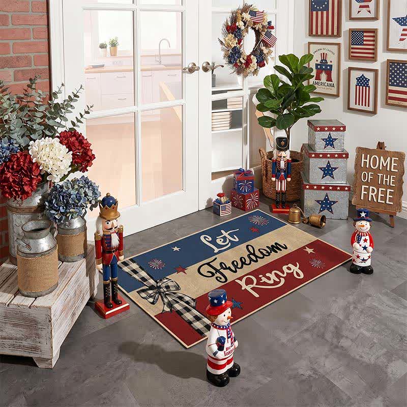 „Let Freedom Ring“ – Patriotischer Eingangsbereichteppich aus Kristall-Samt - image 4