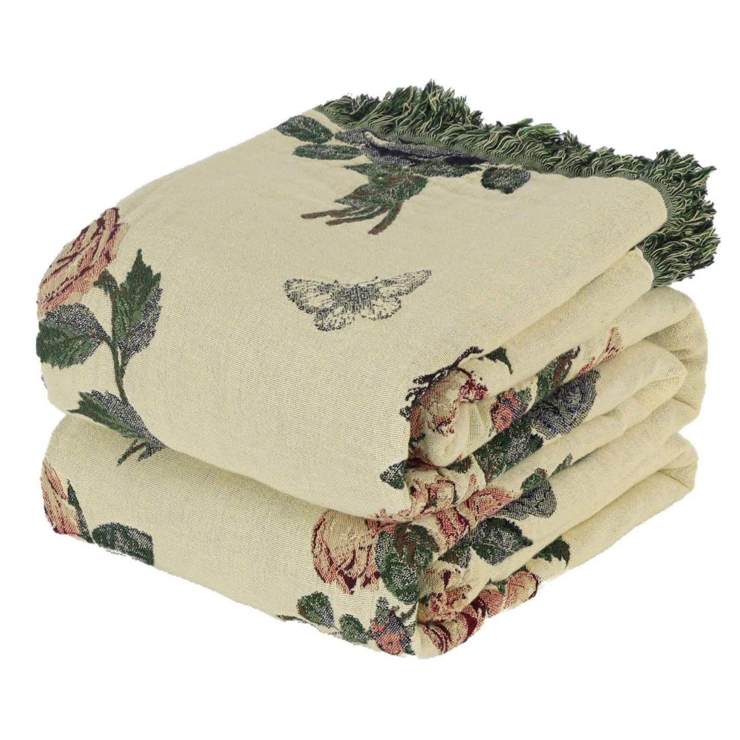 Romantische Rosen-Tagesdecke aus Baumwollgaze - image 5