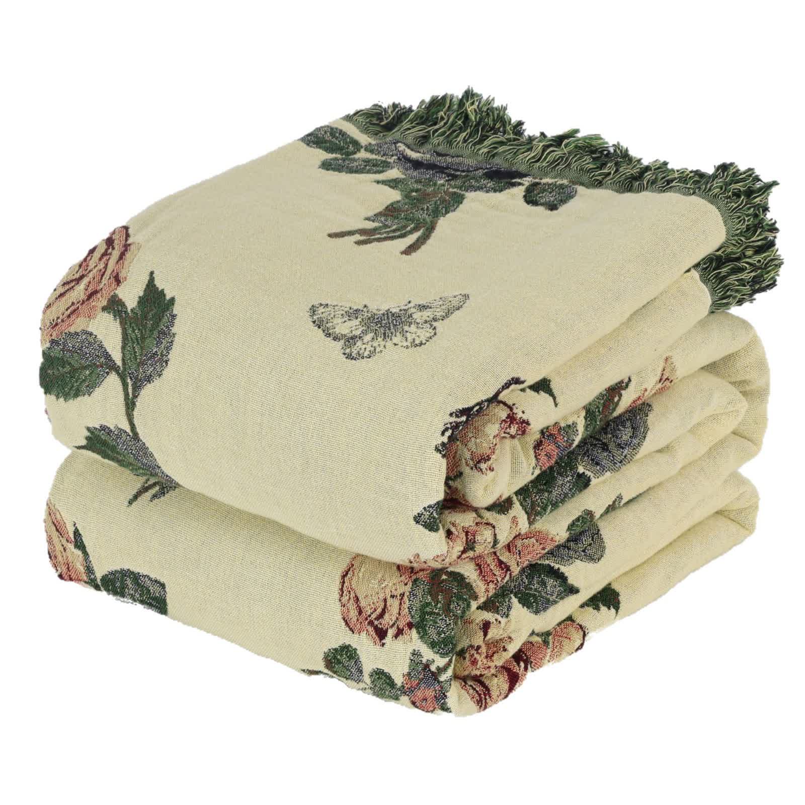 Romantische Rosen-Tagesdecke aus Baumwollgaze - image 5
