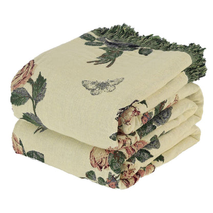 Romantische Rosen-Tagesdecke aus Baumwollgaze - image 5