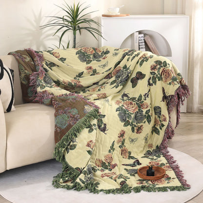 Romantische Rosen-Tagesdecke aus Baumwollgaze - image 3