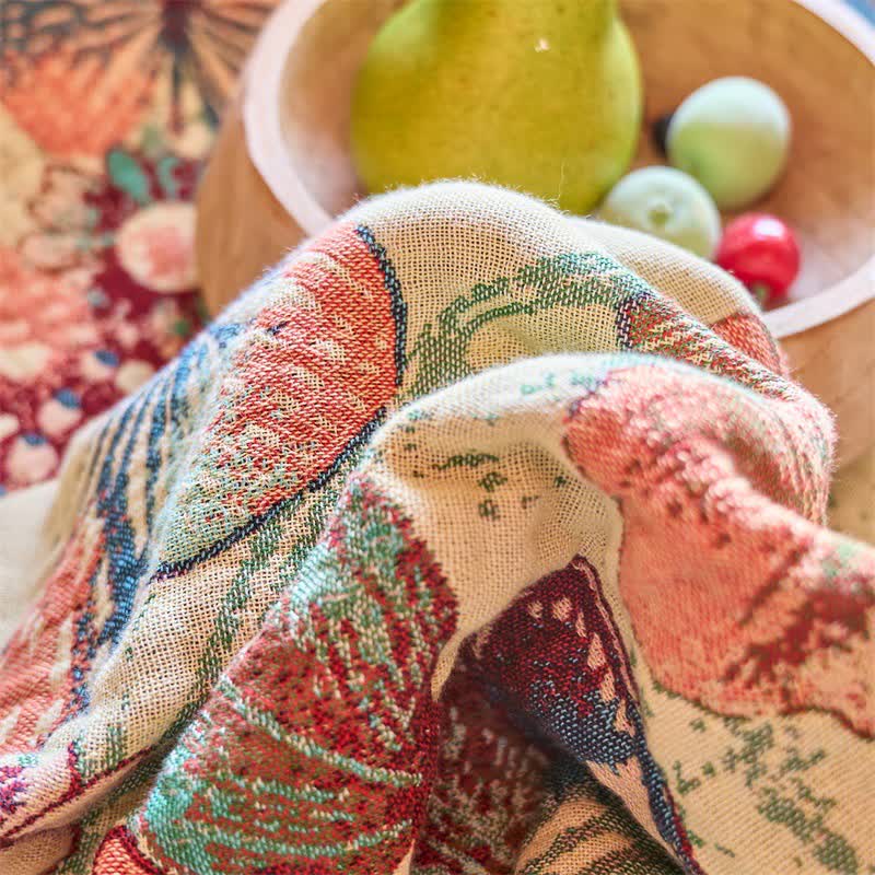 Verzauberte Tagesdecke aus Musselin mit Schmetterlings- und Blumenmuster - image 4