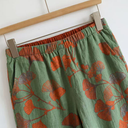 Ginkgo-Blatt-Pyjama-Set mit Rüschen und Cami-Oberteil - image 10