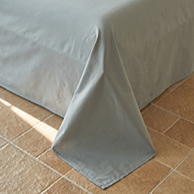 Bettwäsche-Set aus doppellagigem Baumwollgewebe mit luftigen blauen Streifen - image 3