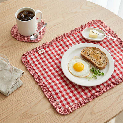 Weiches, minimalistisches, gestreiftes Tischset aus Baumwolle - image 1
