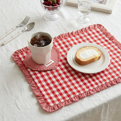 Weiches, minimalistisches, gestreiftes Tischset aus Baumwolle - image 4