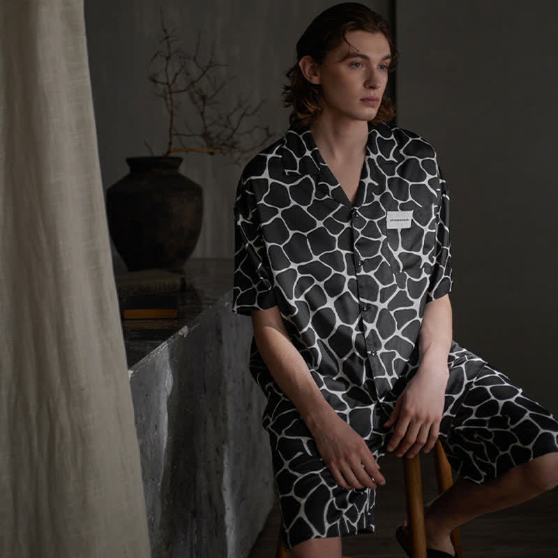 Partner-Pyjamas mit unregelmäßigem Steinmuster - image 10