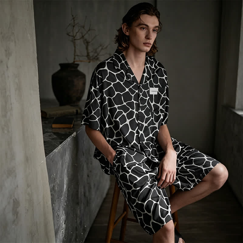 Partner-Pyjamas mit unregelmäßigem Steinmuster - Männer - 2XL - image 9