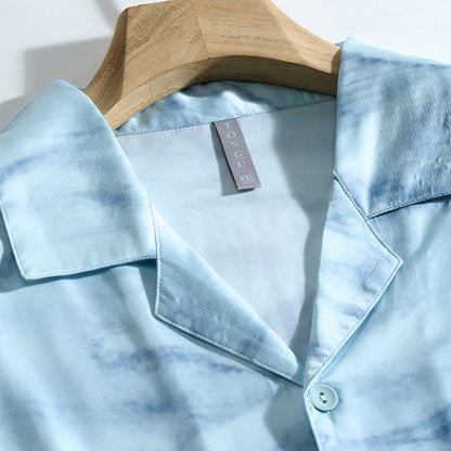 Loungewear-Set in Blau-Aquarell für Sie und Ihn - image 15