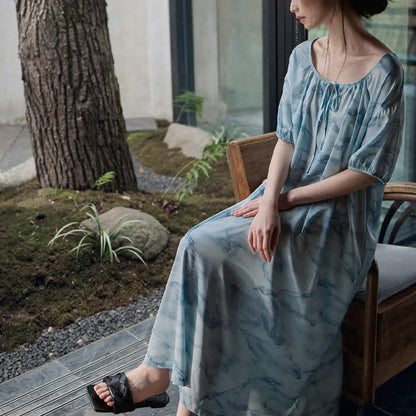Loungewear-Set in Blau-Aquarell für Sie und Ihn - Frauen - XL - image 7