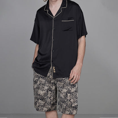 Partnerpyjamas mit Leopardenmuster und Kontrastfarben - Männer - 2XL - image 9