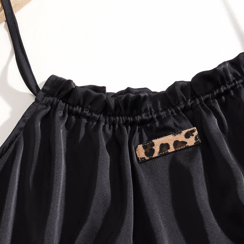 Partnerpyjamas mit Leopardenmuster und Kontrastfarben - image 7