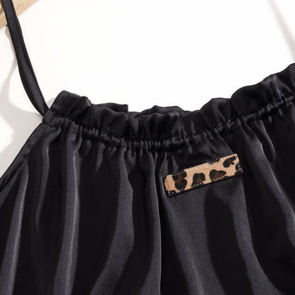 Partnerpyjamas mit Leopardenmuster und Kontrastfarben - image 7