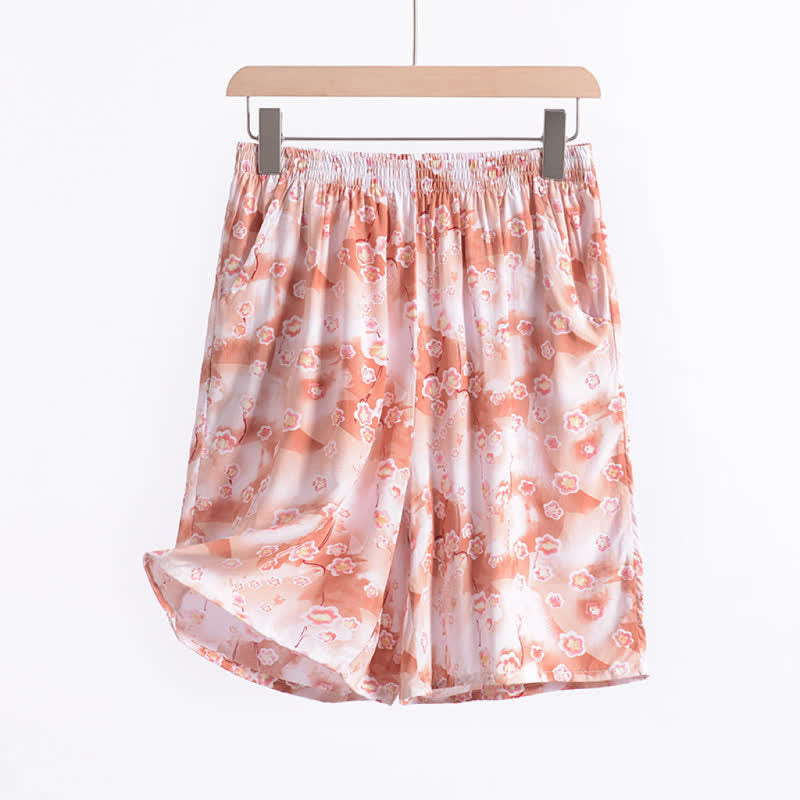 Sommerliche, geblümte Baumwoll-Shorts zum Entspannen - image 4