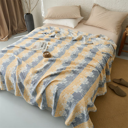 Wendbare, geometrische Baumwoll-Musselin-Decke - image 1