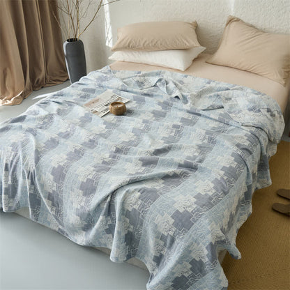 Wendbare, geometrische Baumwoll-Musselin-Decke - image 3