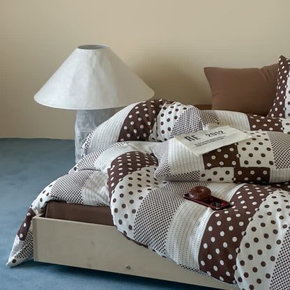Patchwork-Bettwäsche-Set aus doppellagigem Baumwollgewebe mit Polka-Dots - image 7